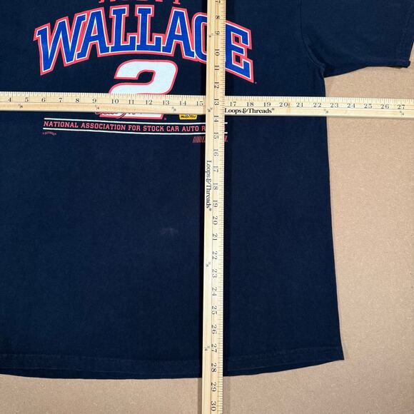 Vintage 90s Rusty Wallace NASCAR #2 Chase Authentics Racing T Shirt L Black - Picture 7 of 7